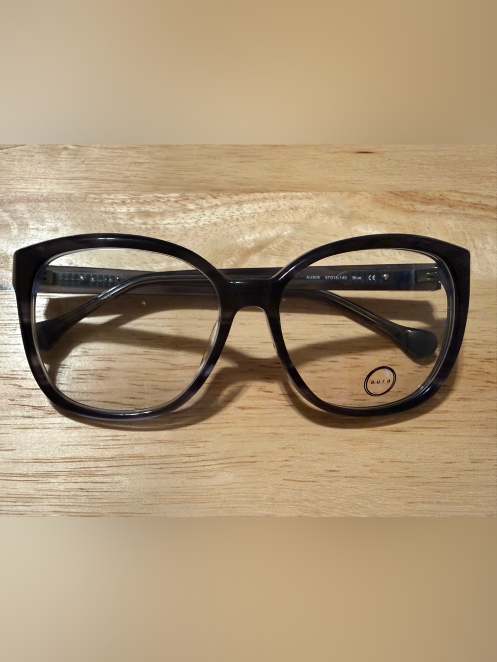 Aura Black Oversized Square-Cat Eye Women's Glasses